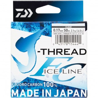 Леска DAIWA J-Thread Fluoro Carbon Ice Line 50м 0.19мм (прозрачная)