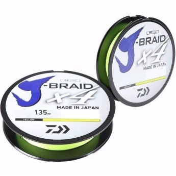 Шнур DAIWA J-Braid X4 0,21мм 135м Yellow