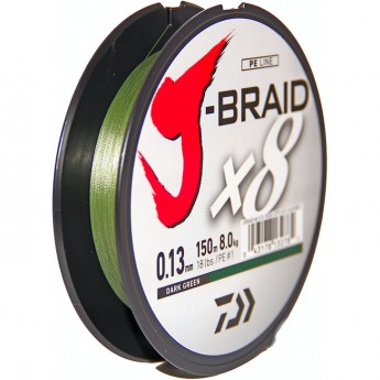Шнур DAIWA J-Braid X8 0,13мм 150м dark green