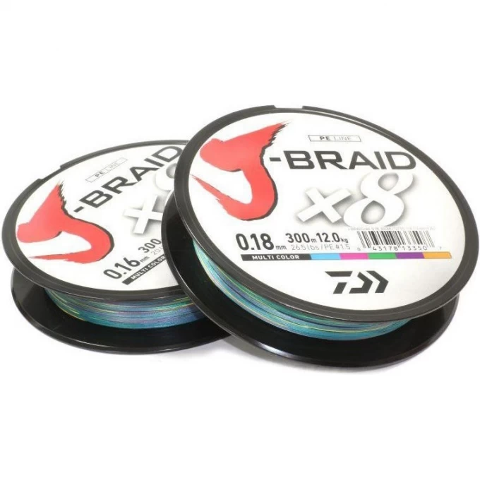 Шнур DAIWA J-Braid X8 0,22мм 300м multicolor 12755-122RU Шнур DAIWA J-Braid X8 0,22мм 300м multicolor 12755-122RU